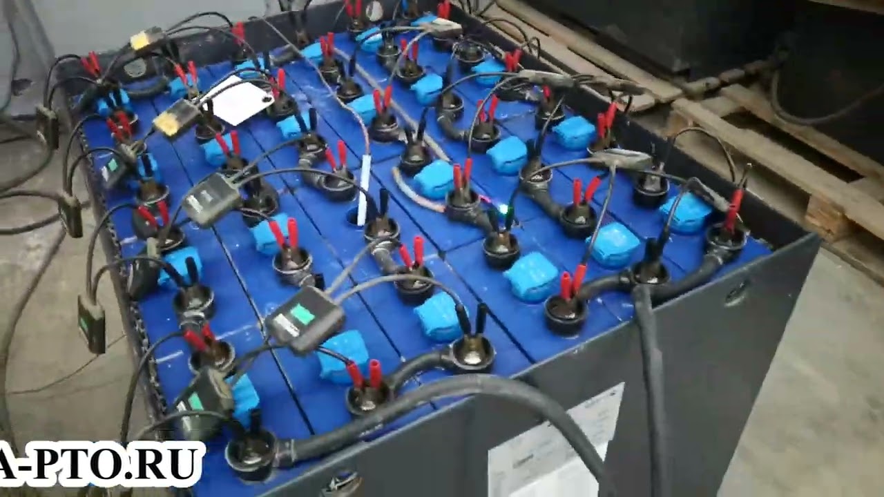 Установка тяговой батареи 48V на погрузчик Heli